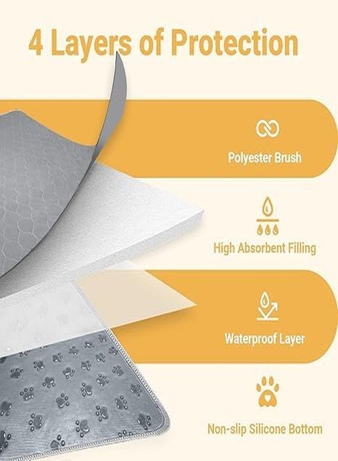 BLESSING PET SUPPLY Washable Pee Pads for Dogs, Reusable, Absorbent, Leakproof, Non Slip Pet Puppy Pads for Potty Training. Light Gray, (Gray, 48" x 60") - Image 5